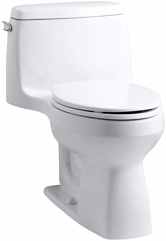 KOHLER 3810-0 Santa Rosa Comfort Height The Best High Toilets for Seniors Reviewed for 20191.28 GPF Toilet with AquaPiston Flush Technology and Left-Hand Trip Lever, White 