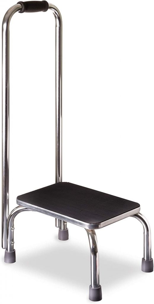 DMI Step Stool with Handle for Adults and Seniors Made of Heavy Duty Metal