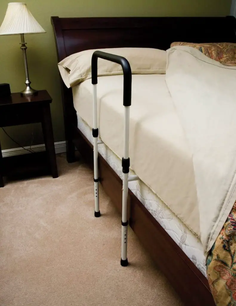  Essential Medical Supply Height Adjustable Hand Bed Rail with Floor Supports 