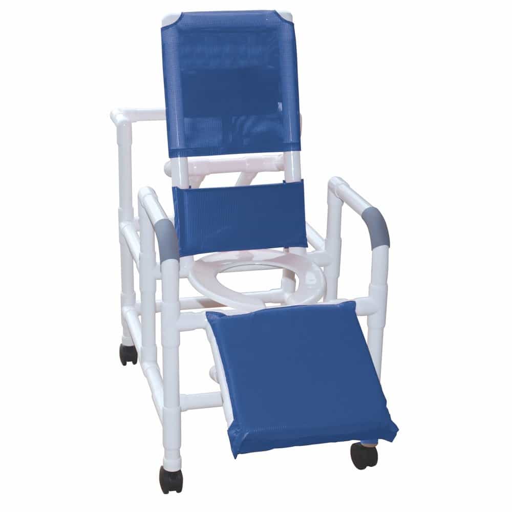 MJM International 193 Reclining Shower Chair with Elevated Leg Extension