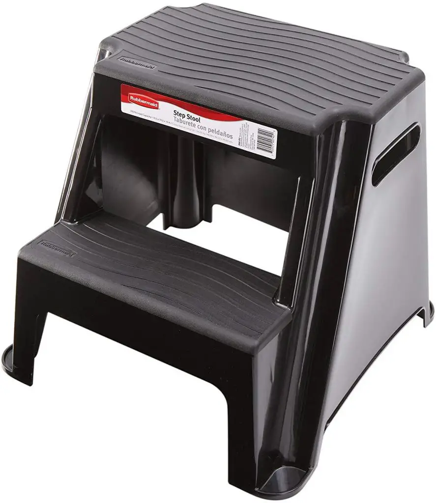 Rubbermaid RM-P2 2-Step Molded Plastic Stool - safe ladders for seniors