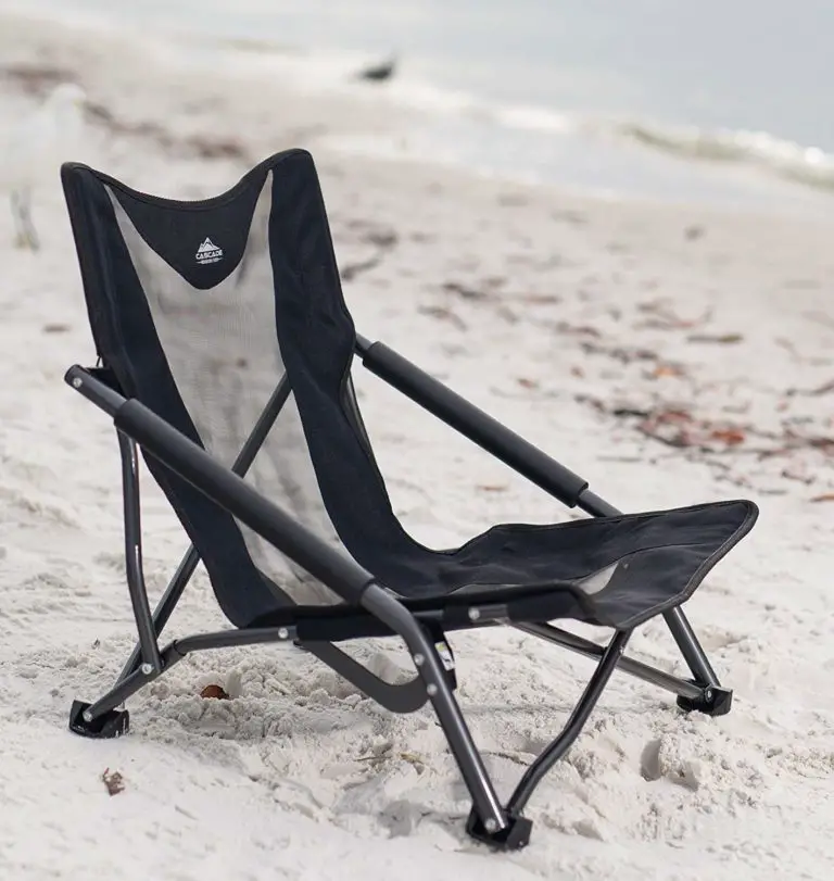 Best Beach Chairs For Elderly High Beach Chairs For Elderly For 2020   Cascade Mountain Tech Compact Low Profile Outdoor Folding Camp Chair With Carry Case 768x811 