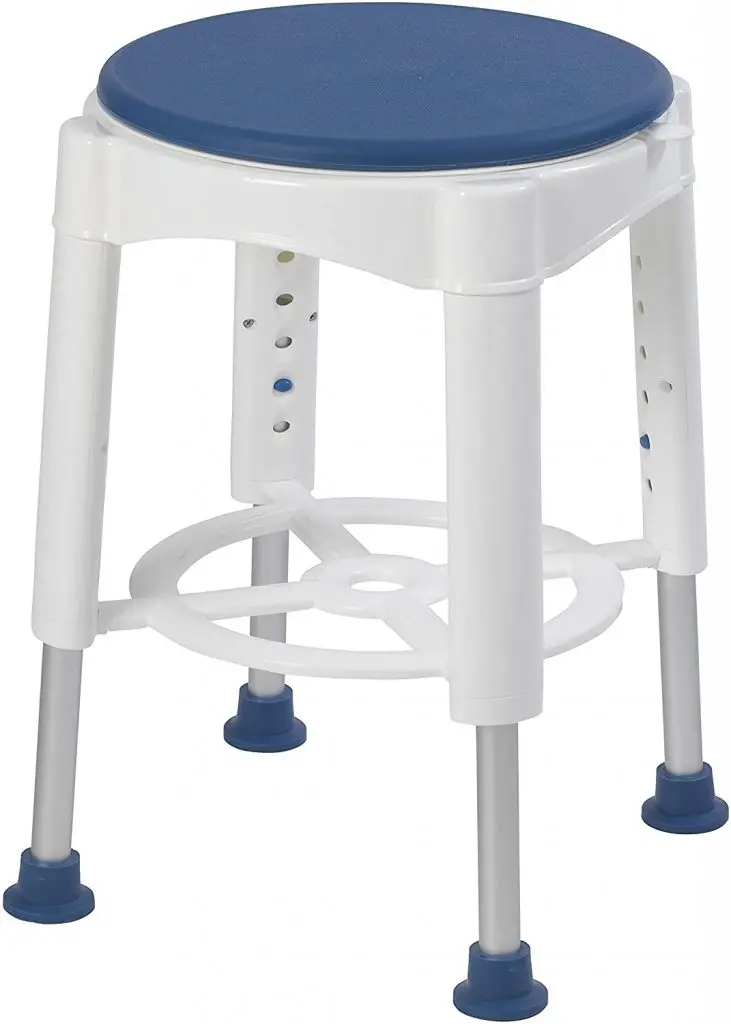 Drive Medical Bath Stool With Padded Rotating Seat