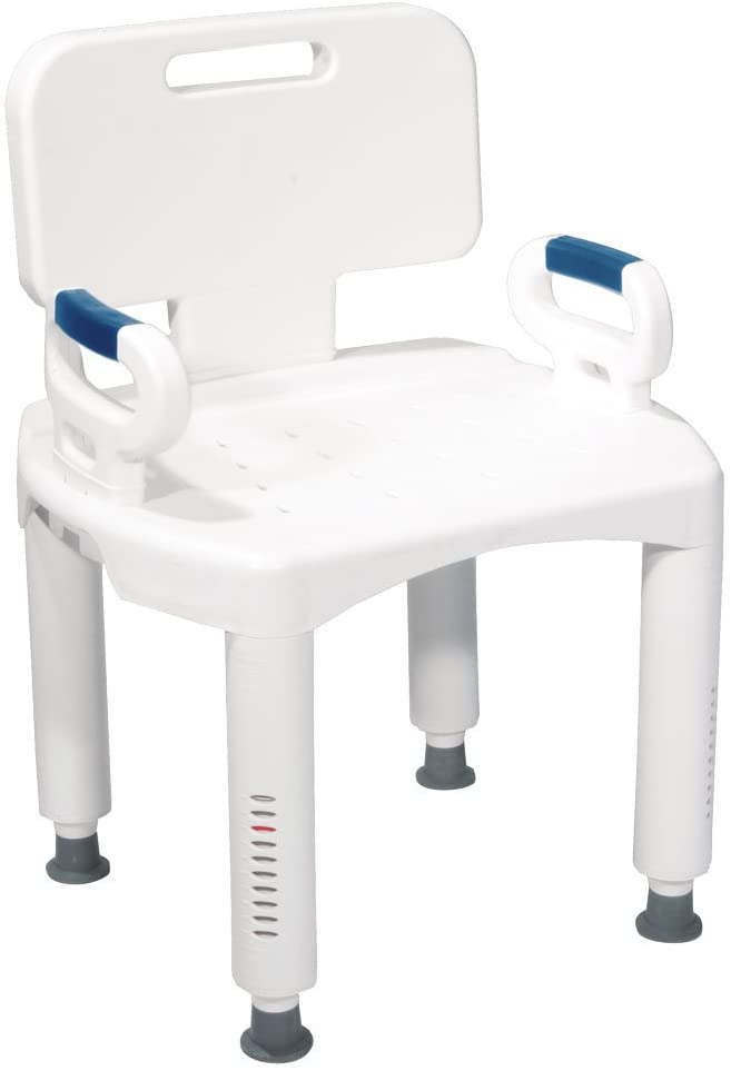  Drive Medical Premium Series Shower Chair with Back and Arms 